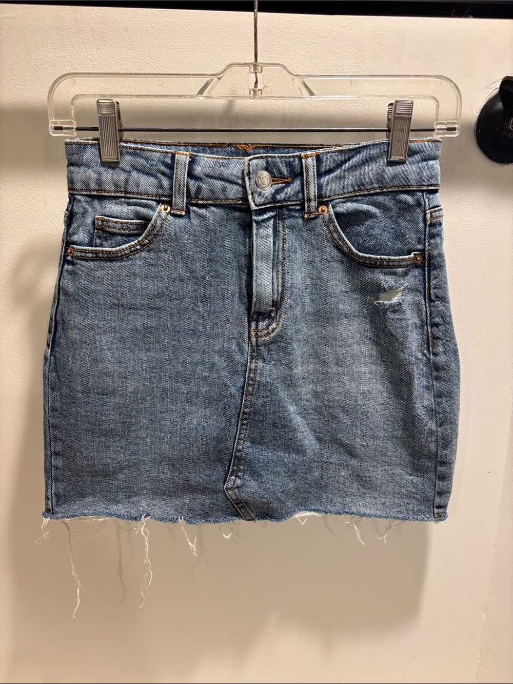 Wild Fable Denim Frayed Mini Skirt